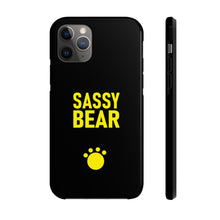 Load image into Gallery viewer, Tough iPhone Case - &quot;Dark Sassy Bear&quot; Collection
