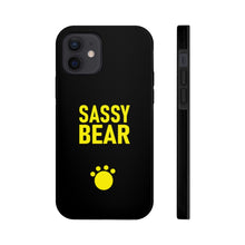 Load image into Gallery viewer, Tough iPhone Case - &quot;Dark Sassy Bear&quot; Collection
