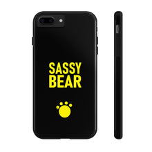 Load image into Gallery viewer, Tough iPhone Case - &quot;Dark Sassy Bear&quot; Collection
