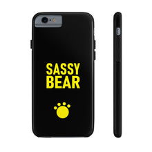 Load image into Gallery viewer, Tough iPhone Case - &quot;Dark Sassy Bear&quot; Collection
