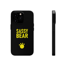 Load image into Gallery viewer, Tough iPhone Case - &quot;Dark Sassy Bear&quot; Collection
