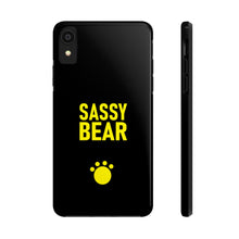 Load image into Gallery viewer, Tough iPhone Case - &quot;Dark Sassy Bear&quot; Collection
