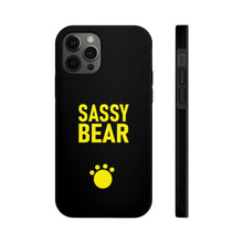 Load image into Gallery viewer, Tough iPhone Case - &quot;Dark Sassy Bear&quot; Collection
