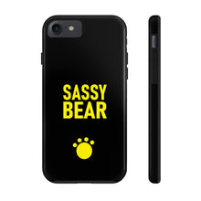 Load image into Gallery viewer, Tough iPhone Case - &quot;Dark Sassy Bear&quot; Collection
