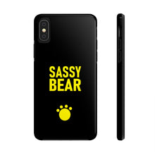 Load image into Gallery viewer, Tough iPhone Case - &quot;Dark Sassy Bear&quot; Collection
