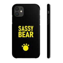 Load image into Gallery viewer, Tough iPhone Case - &quot;Dark Sassy Bear&quot; Collection
