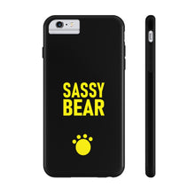 Load image into Gallery viewer, Tough iPhone Case - &quot;Dark Sassy Bear&quot; Collection
