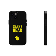 Load image into Gallery viewer, Tough iPhone Case - &quot;Dark Sassy Bear&quot; Collection
