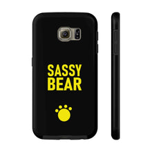 Load image into Gallery viewer, Tough iPhone Case - &quot;Dark Sassy Bear&quot; Collection
