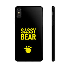 Load image into Gallery viewer, Tough iPhone Case - &quot;Dark Sassy Bear&quot; Collection
