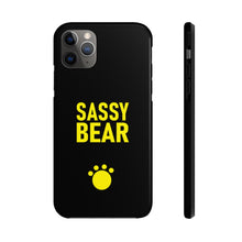 Load image into Gallery viewer, Tough iPhone Case - &quot;Dark Sassy Bear&quot; Collection
