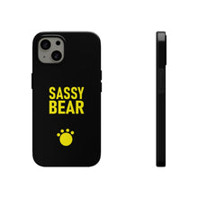 Load image into Gallery viewer, Tough iPhone Case - &quot;Dark Sassy Bear&quot; Collection
